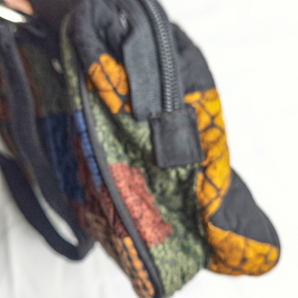 Donna Sharp Patchwork Quilted Handbag Black Multi OS Folk Tapestry - Picture 6 of 10